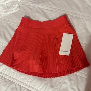 Lululemon Coral Varsity HR Pleated Tennis Skirt